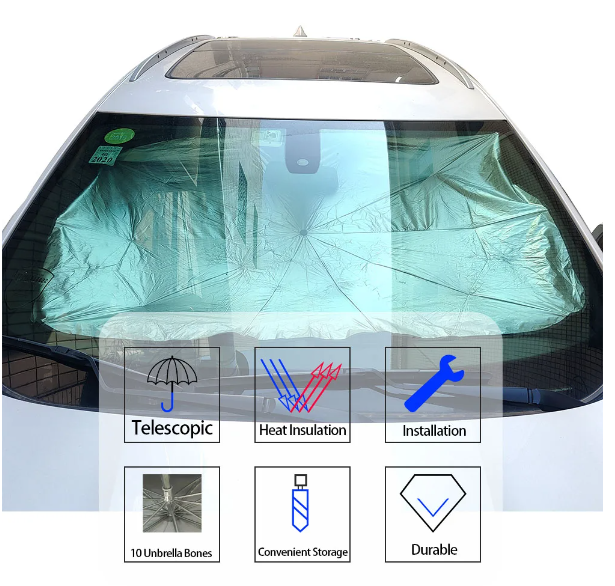 Pare-soleil Parapluie Voiture – Protection UV et Anti-Chaleur